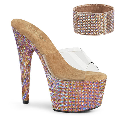 【PLEASER】BEJEWELED-712RS シューズ Clr/Rose Gold Multi RS【取寄】