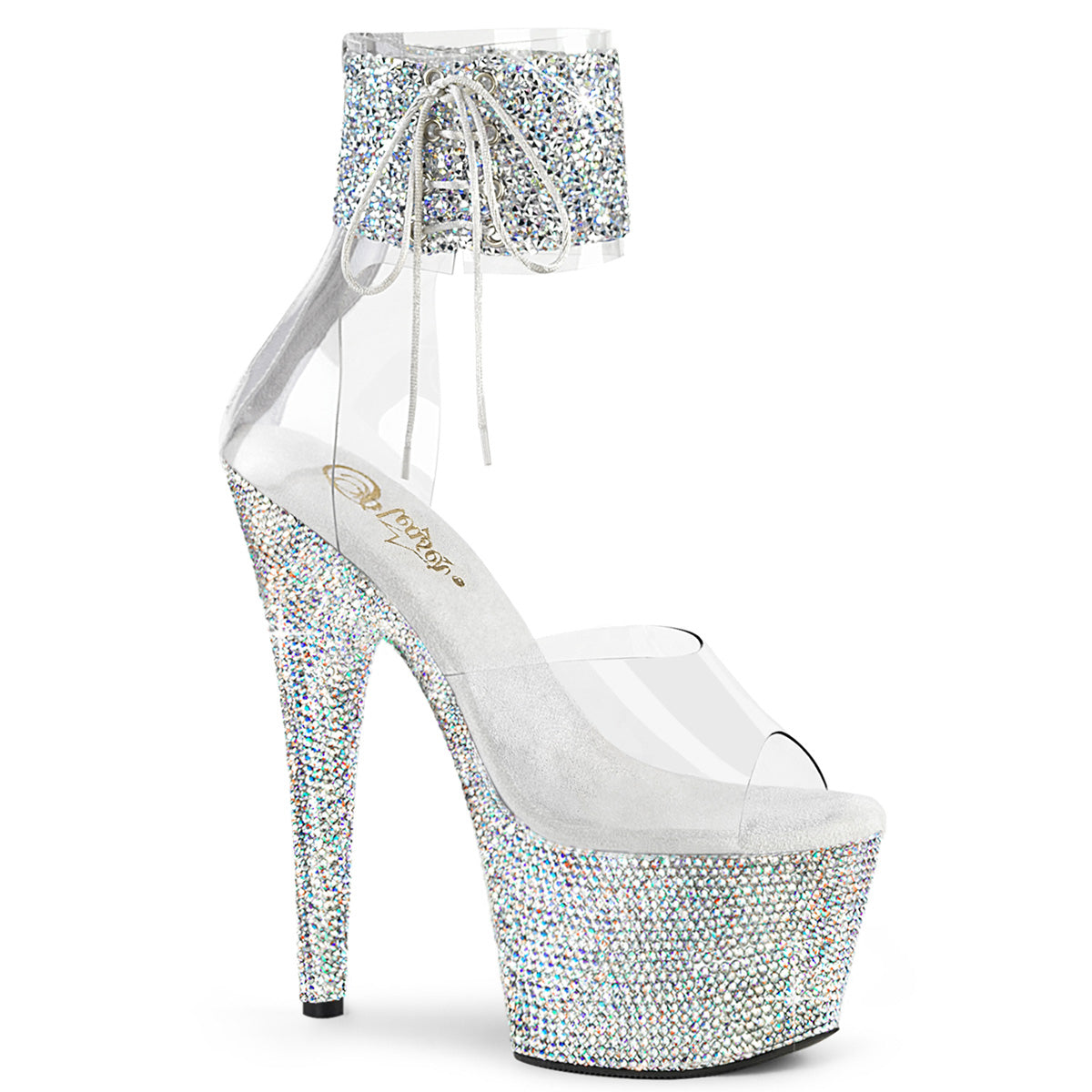 【PLEASER】BEJEWELED-724RS-02 シューズ Clr-Slv Multi RS/Slv AB RS【取寄】