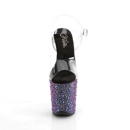 【PLEASER】BEJEWELED-808MS シューズ Clr/Blk Multi RS【取寄】