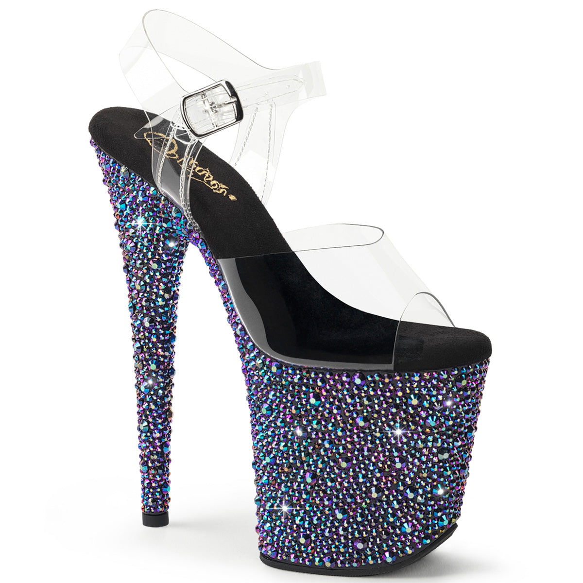 【PLEASER】BEJEWELED-808MS シューズ Clr/Blk Multi RS【取寄】