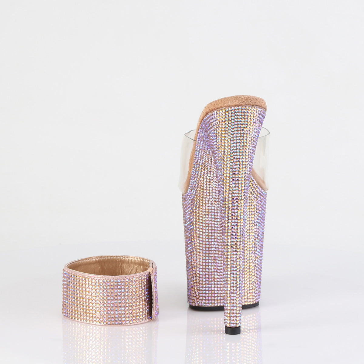 【PLEASER】BEJEWELED-812RS シューズ Clr/Rose Gold Multi RS【取寄】