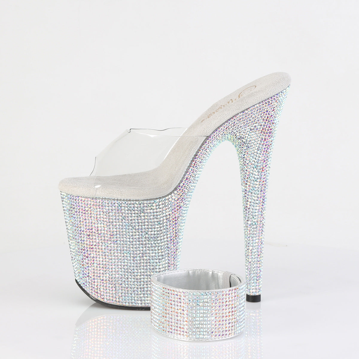 【PLEASER】BEJEWELED-812RS シューズ Clr/Slv Multi RS【取寄】