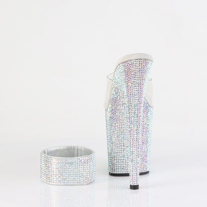 【PLEASER】BEJEWELED-812RS シューズ Clr/Slv Multi RS【取寄】