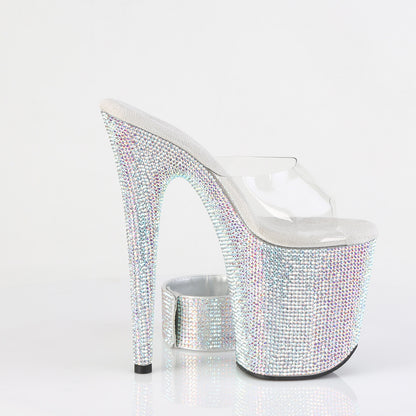 【PLEASER】BEJEWELED-812RS シューズ Clr/Slv Multi RS【取寄】