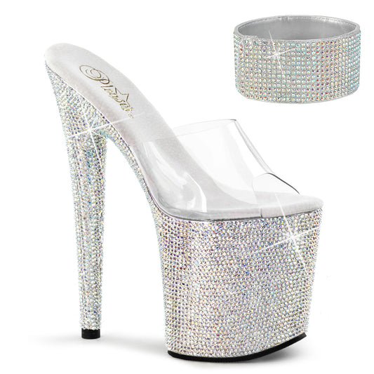 【PLEASER】BEJEWELED-812RS プラットフォームシューズ Clr/Slv Multi RS【取寄】