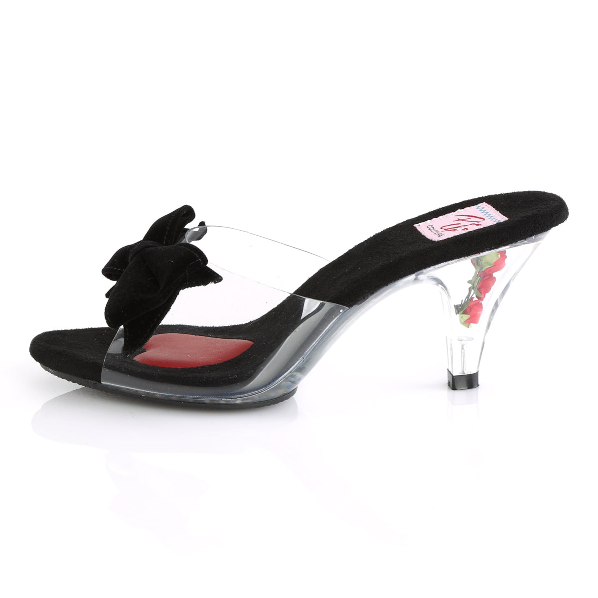 【PIN UP COUTURE】BELLE-301BOW シングルソールシューズ Clr-Blk/Clr【取寄】