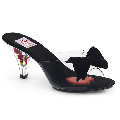 【PIN UP COUTURE】BELLE-301BOW シングルソールシューズ Clr-Blk/Clr【取寄】