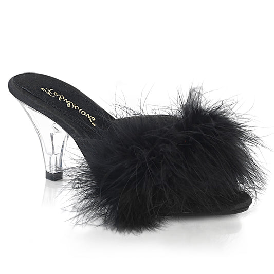 【FABULICIOUS】BELLE-301F ヒールシューズ Blk Pu-Fur/Clr【取寄】