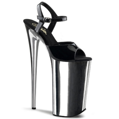 【PLEASER】BEYOND-009 シューズ Blk/Slv Chrome【取寄】