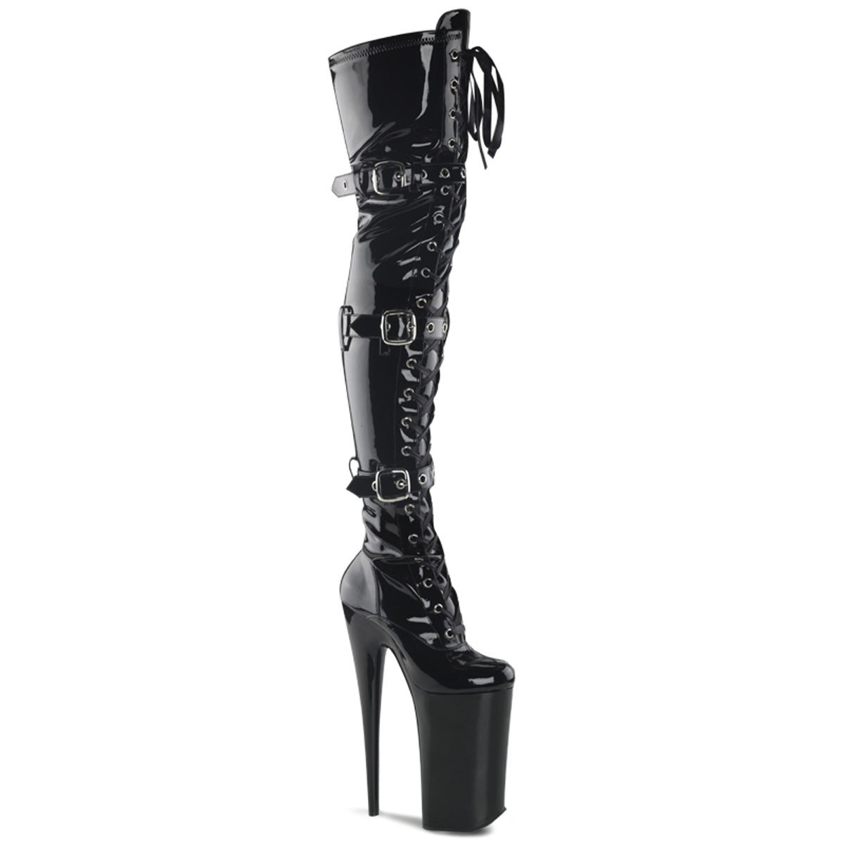 【PLEASER】BEYOND-3028 シューズ Blk Str Pat/Blk【取寄】