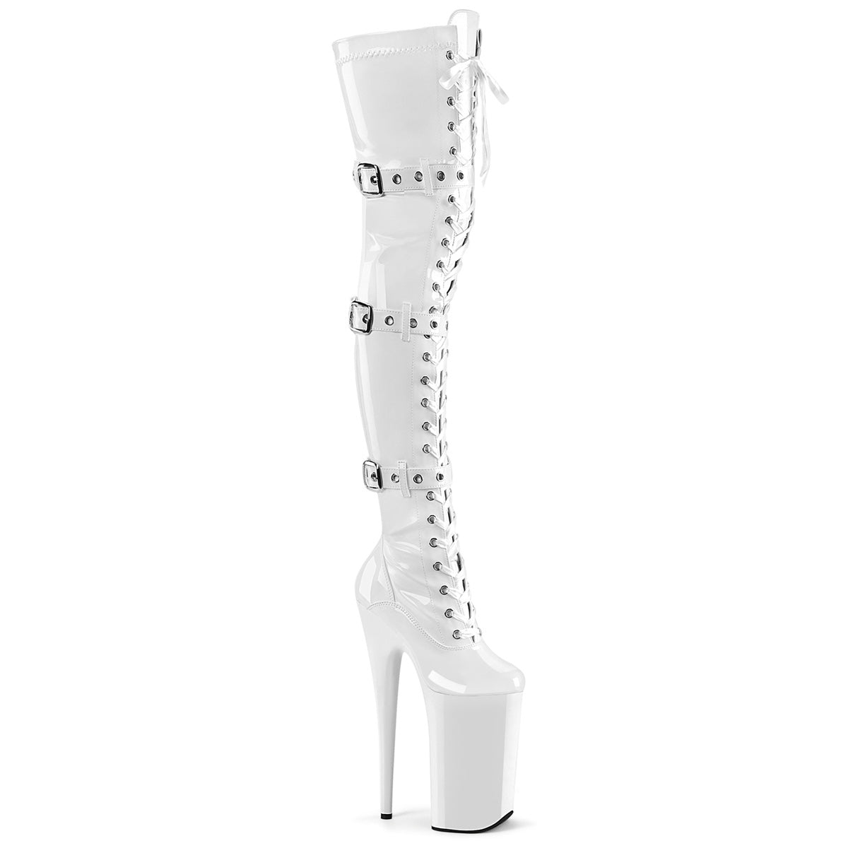【PLEASER】BEYOND-3028 シューズ Wht Str Pat/Wht【取寄】