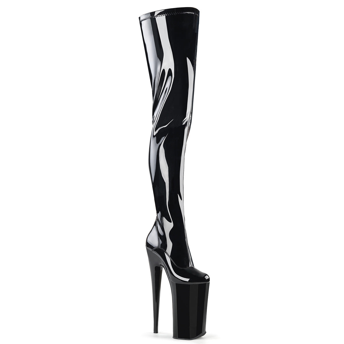 【PLEASER】BEYOND-4000 シューズ Blk Stretch Pat/Blk【取寄】