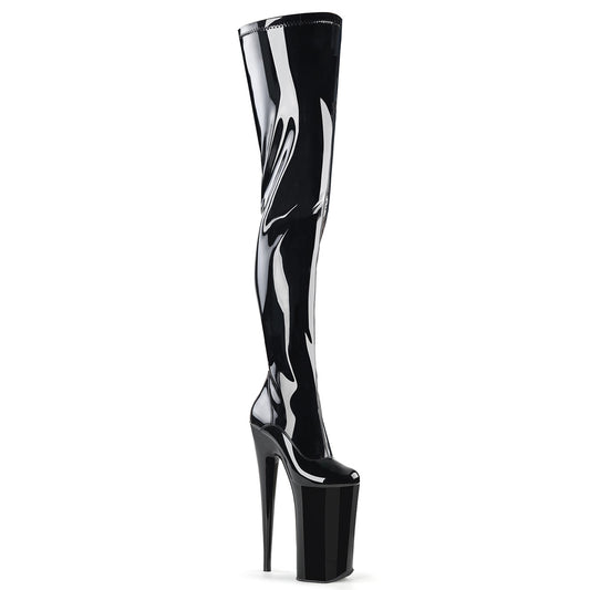 【PLEASER】BEYOND-4000 プラットフォームシューズ Blk Stretch Pat/Blk【取寄】