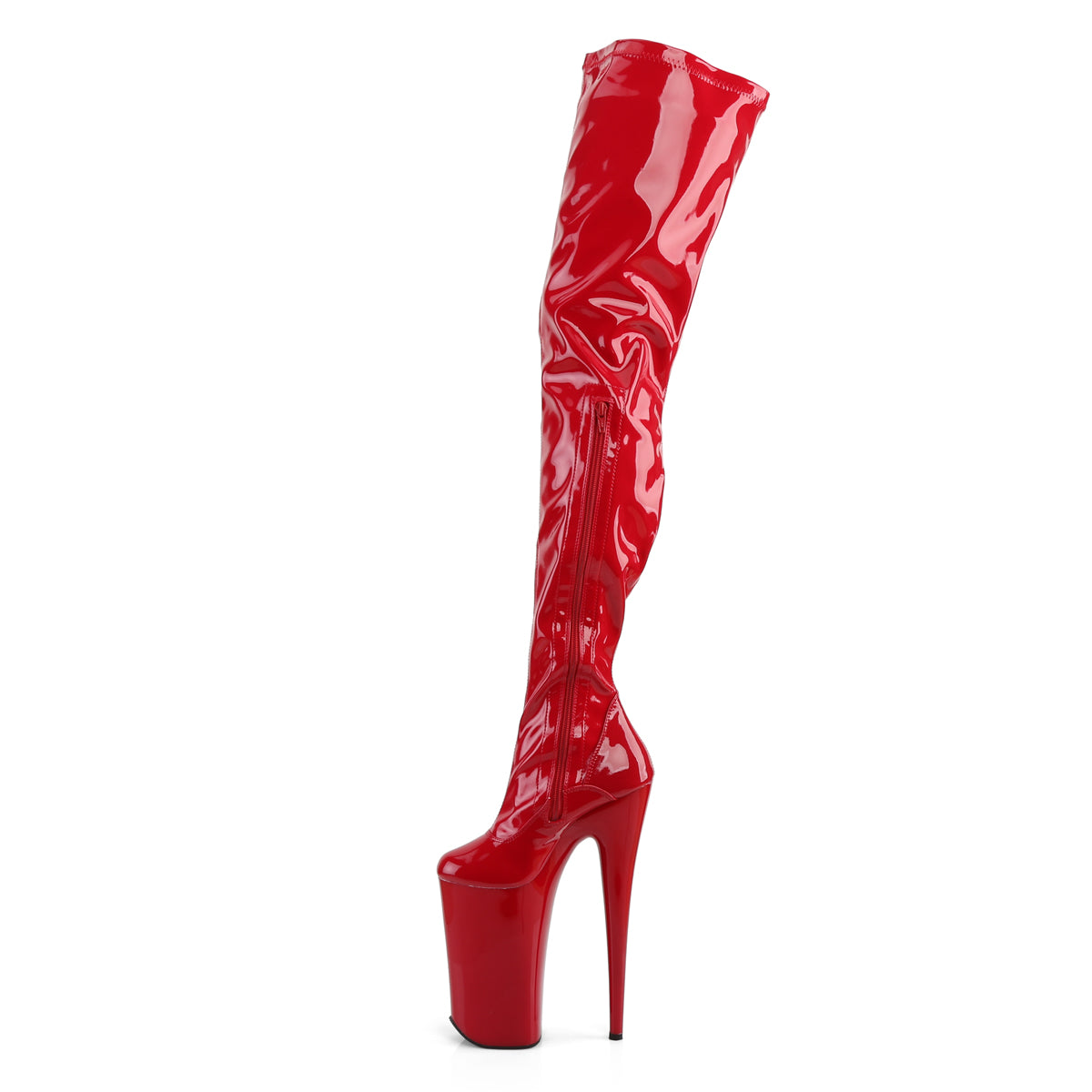 【PLEASER】BEYOND-4000 シューズ Red Stretch Pat/Red【取寄】