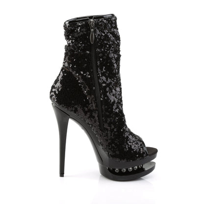 【PLEASER】BLONDIE-R-1008 シューズ Blk Sequins/Blk【取寄】