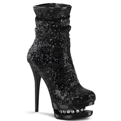 【PLEASER】BLONDIE-R-1009 シューズ Blk Sequins/Blk【取寄】