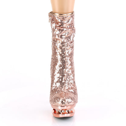 【PLEASER】BLONDIE-R-1009 シューズ Rose Gold Sequins/Rose Gold Chrome【取寄】