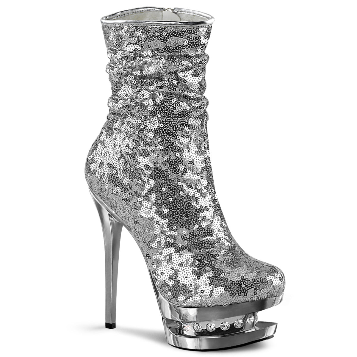 【PLEASER】BLONDIE-R-1009 シューズ Slv Sequins/Slv Chrome【取寄】