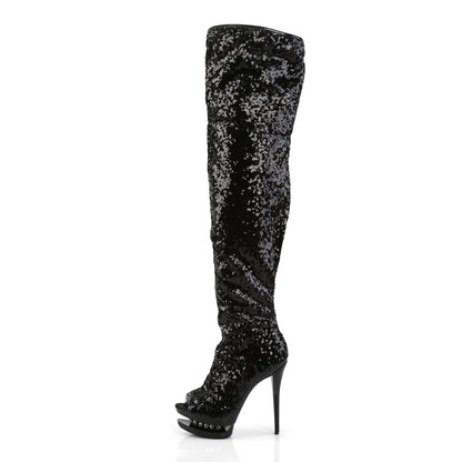 【PLEASER】BLONDIE-R-3011 シューズ Blk Sequins/Blk【取寄】