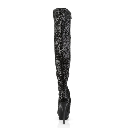 【PLEASER】BLONDIE-R-3011 シューズ Blk Sequins/Blk【取寄】