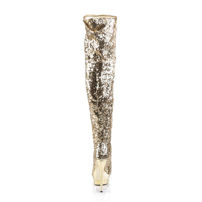 【PLEASER】BLONDIE-R-3011 シューズ Gold Sequins/Gold Chrome【取寄】