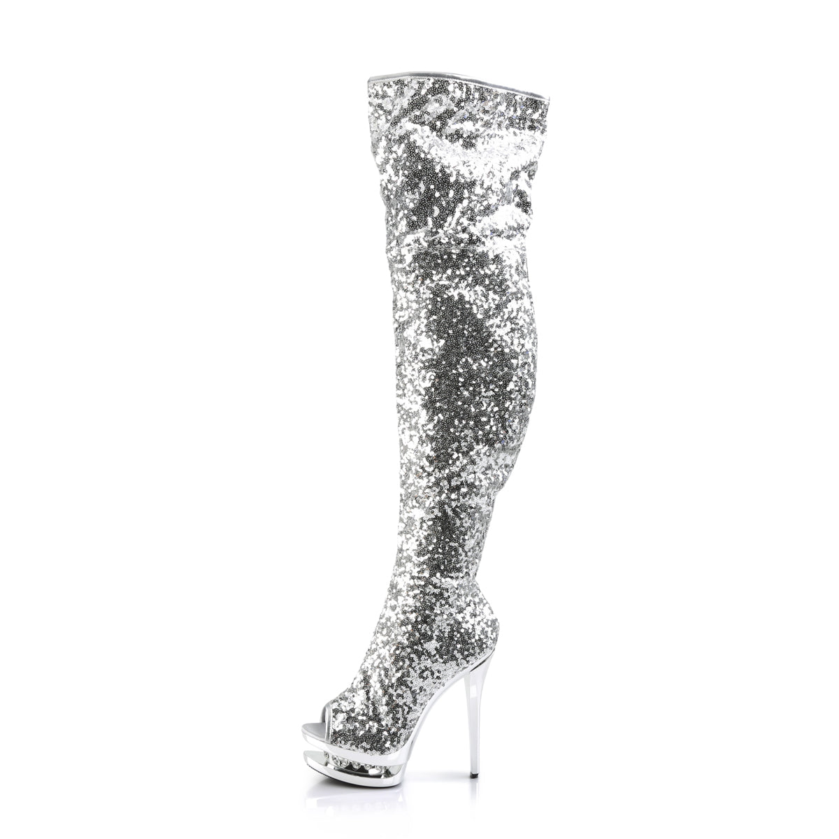 【PLEASER】BLONDIE-R-3011 シューズ Slv Sequins/Slv Chrome【取寄】