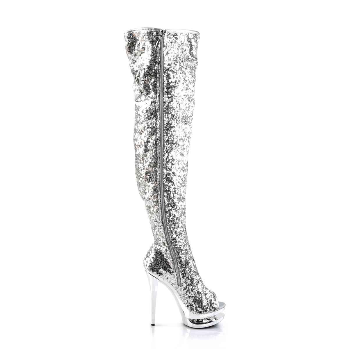 【PLEASER】BLONDIE-R-3011 シューズ Slv Sequins/Slv Chrome【取寄】