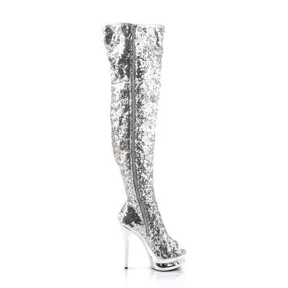 【PLEASER】BLONDIE-R-3011 シューズ Slv Sequins/Slv Chrome【取寄】