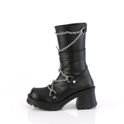 【DEMONIA】BRATTY-120 ミドルブーツ Blk Vegan Leather【取寄】