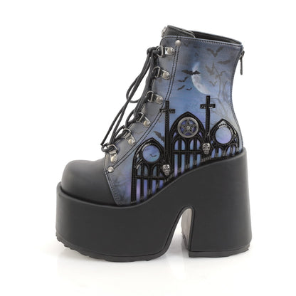 【DEMONIA】CAMEL-203-PT アンクルブーツ Blk Vegan Leather【取寄】