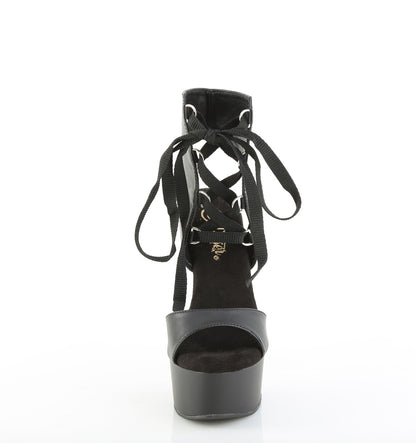 【PLEASER】CAPTIVA-600-14 シューズ Blk Faux Leather/Blk Matte【取寄】