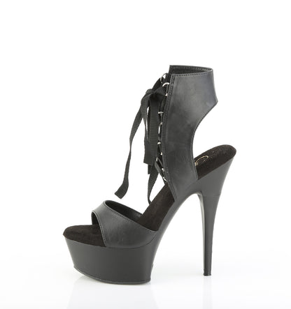 【PLEASER】CAPTIVA-600-14 シューズ Blk Faux Leather/Blk Matte【取寄】
