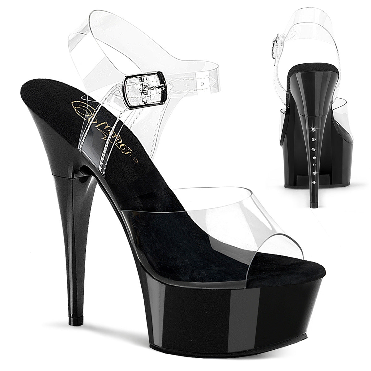 【PLEASER】CAPTIVA-608 シューズ Clr/Blk【取寄】