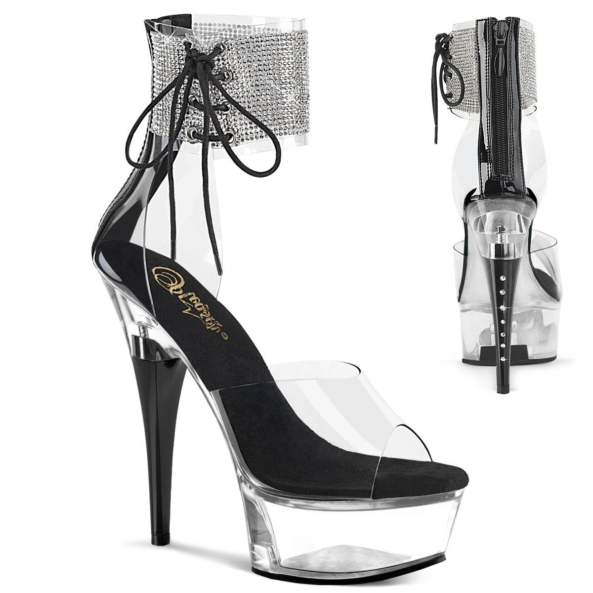 【PLEASER】CAPTIVA-624RS プラットフォームシューズ Clr/Blk【取寄】
