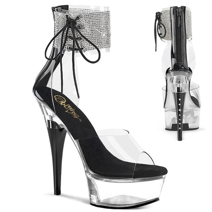 【PLEASER】CAPTIVA-624RS プラットフォームシューズ Clr/Blk【取寄】