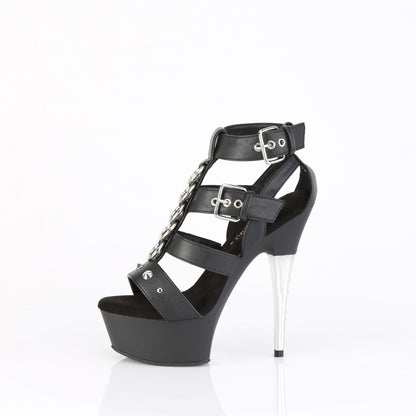 【PLEASER】CAPTIVA-658 シューズ Blk Faux Leather/Blk Matte【取寄】