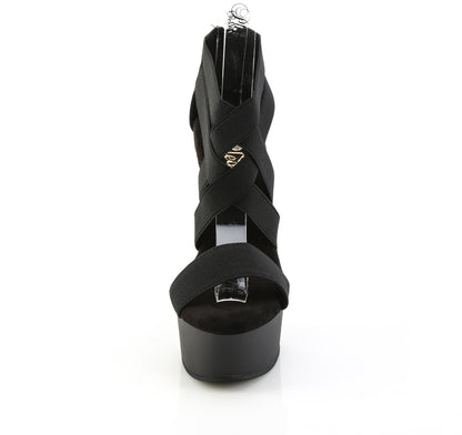 【PLEASER】CAPTIVA-669 シューズ Blk Elastic Band-Faux Leather/Blk Matte【取寄】