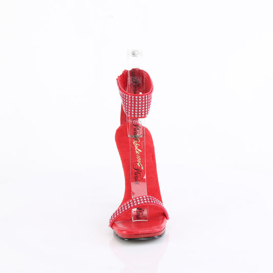 【FABULICIOUS】CHIC-40 ヒールシューズ Red Faux Leather-RS/Red【取寄】