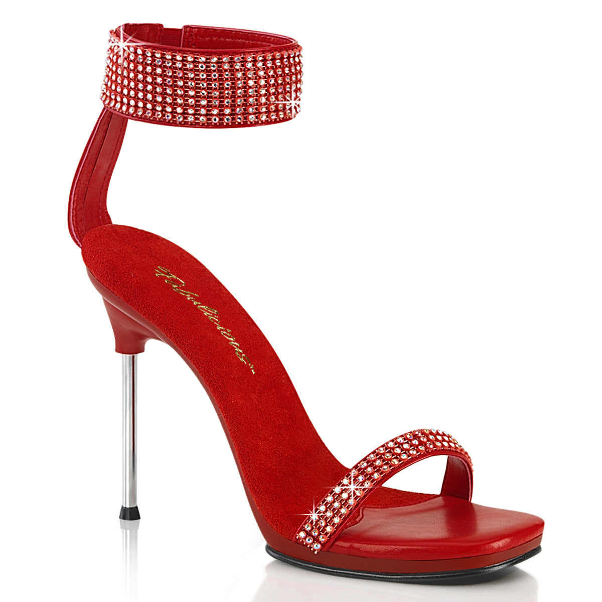 【FABULICIOUS】CHIC-40 シューズ Red Faux Leather-RS/Red【取寄】
