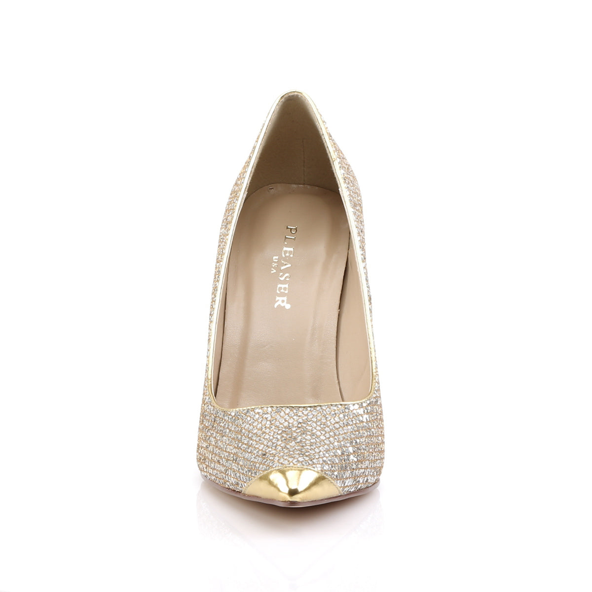 【PLEASER】CLASSIQUE-20 シングルソールシューズ Gold Glittery Lame Pu【取寄】