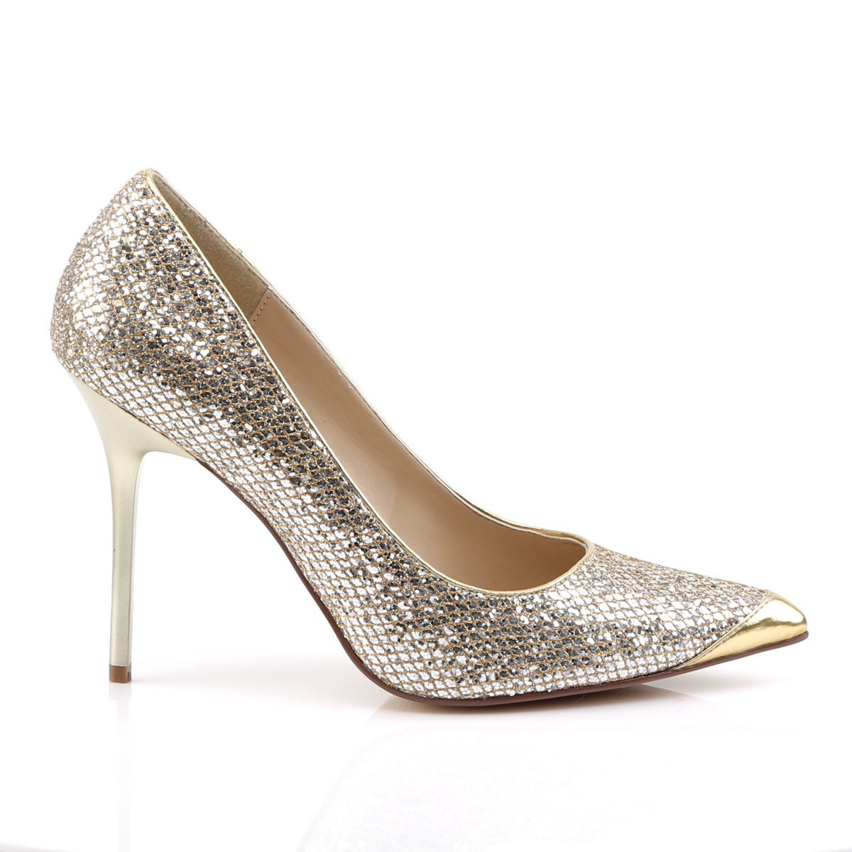 【PLEASER】CLASSIQUE-20 シングルソールシューズ Gold Glittery Lame Pu【取寄】