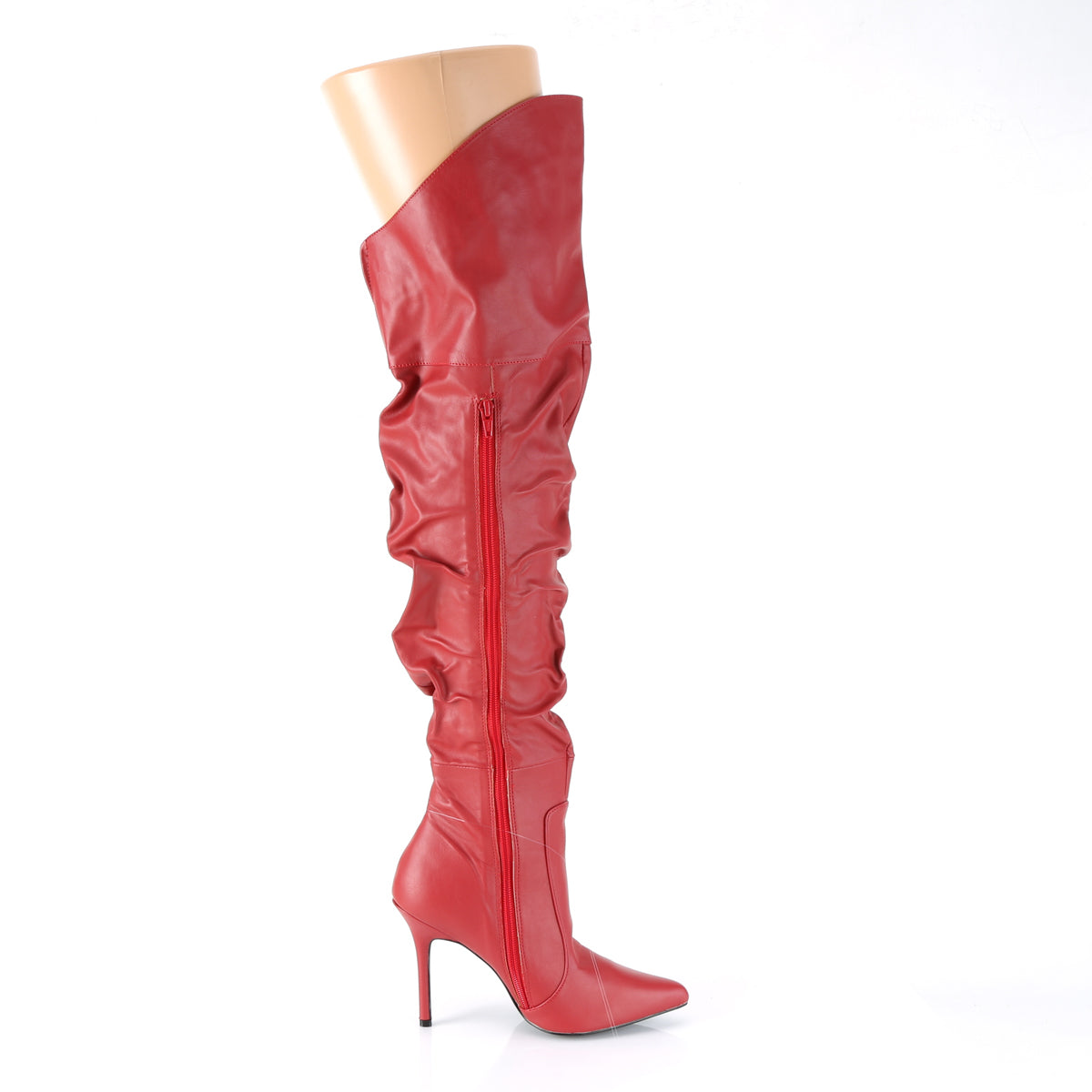 【PLEASER】CLASSIQUE-3011 シングルソールシューズ Red Faux Leather【取寄】