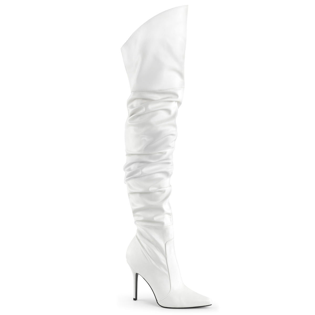 【PLEASER】CLASSIQUE-3011 シングルソールシューズ Wht Faux Leather【取寄】
