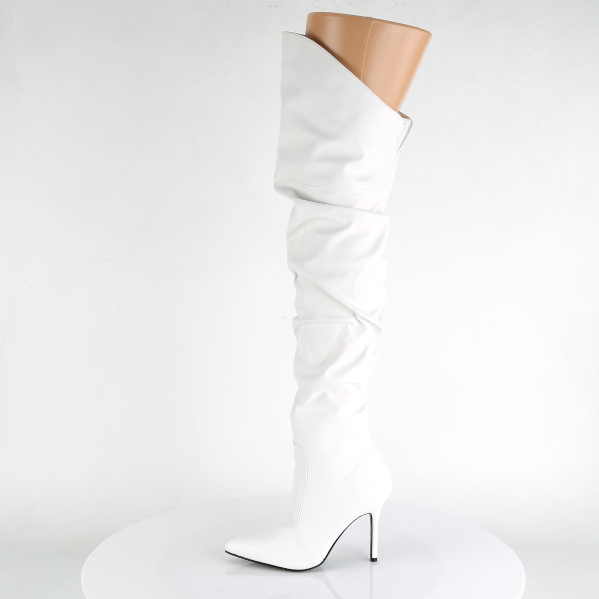 【PLEASER】CLASSIQUE-3011 シングルソールシューズ Wht Faux Leather【取寄】
