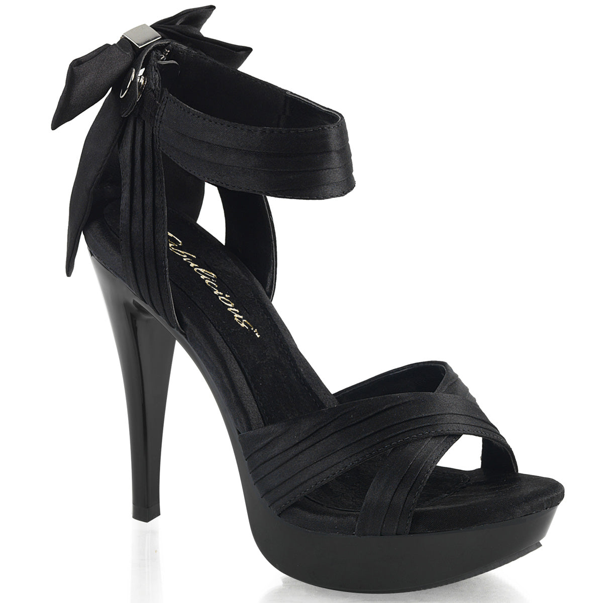 【FABULICIOUS】COCKTAIL-568 シューズ Blk Satin/Blk【取寄】