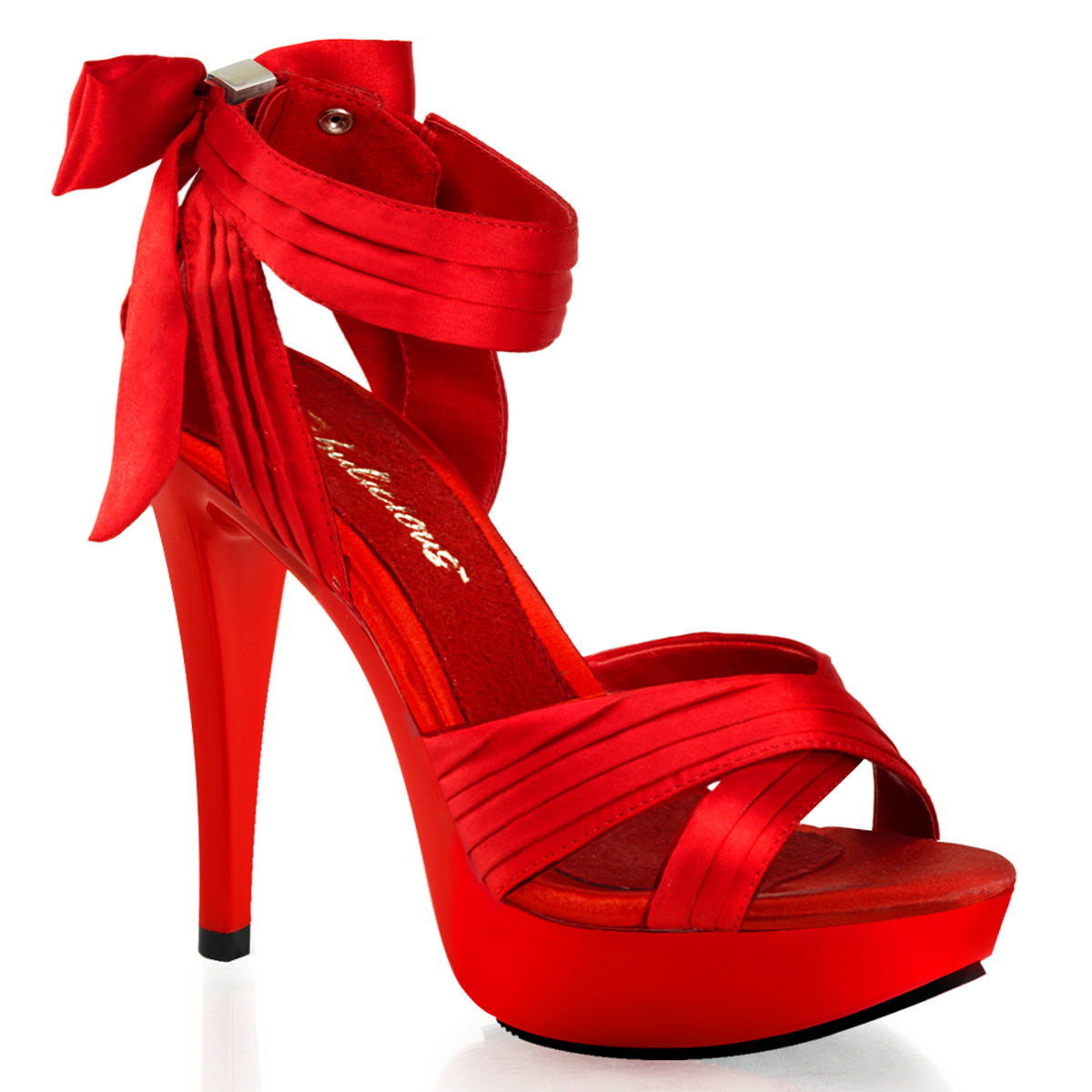【FABULICIOUS】COCKTAIL-568 シューズ Red Satin/Red【取寄】