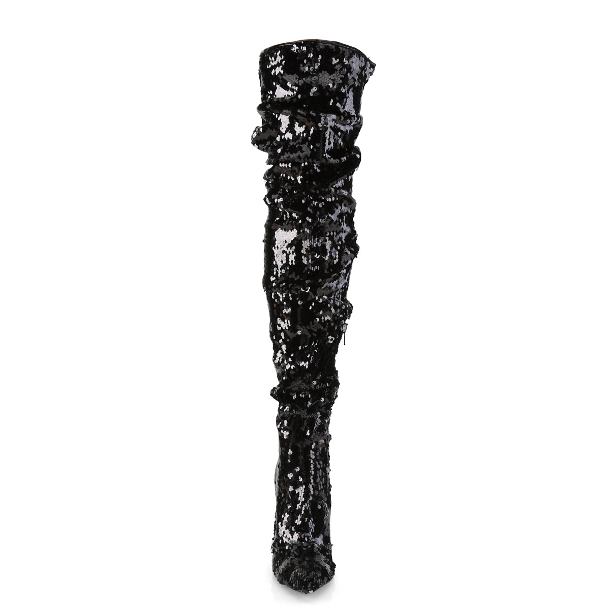 【PLEASER】COURTLY-3011 シングルソールシューズ Blk Sequins【取寄】