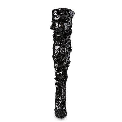 【PLEASER】COURTLY-3011 シングルソールシューズ Blk Sequins【取寄】