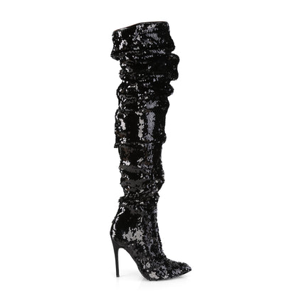 【PLEASER】COURTLY-3011 シングルソールシューズ Blk Sequins【取寄】
