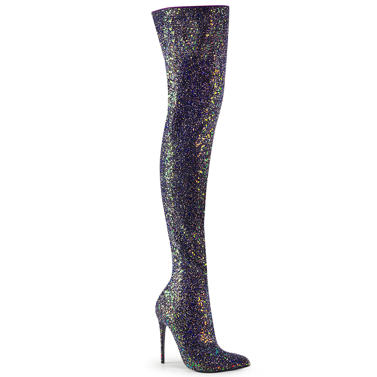【PLEASER】COURTLY-3015 シングルソールシューズ Blk Multi Glitter【取寄】